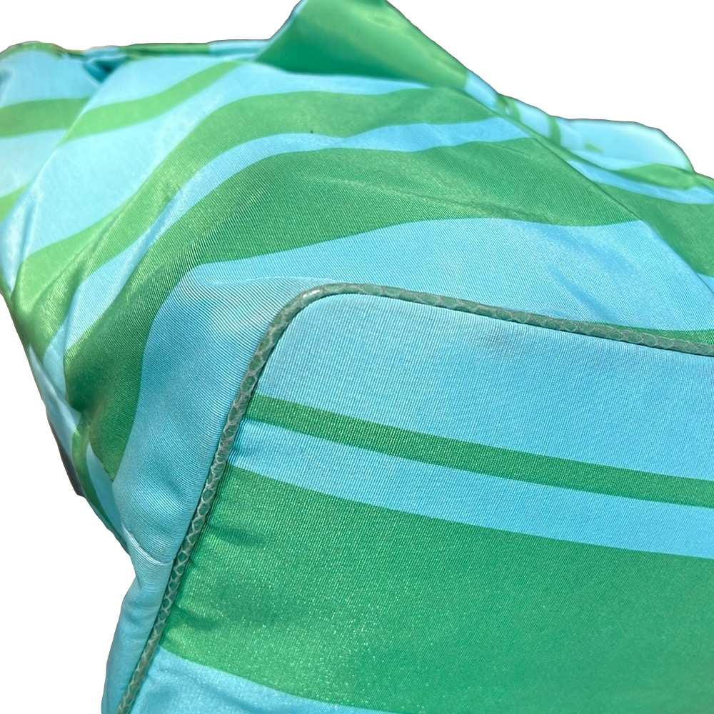 Kate Spade Green and Blue Striped Tote Bag EUC - Picture 10 of 17